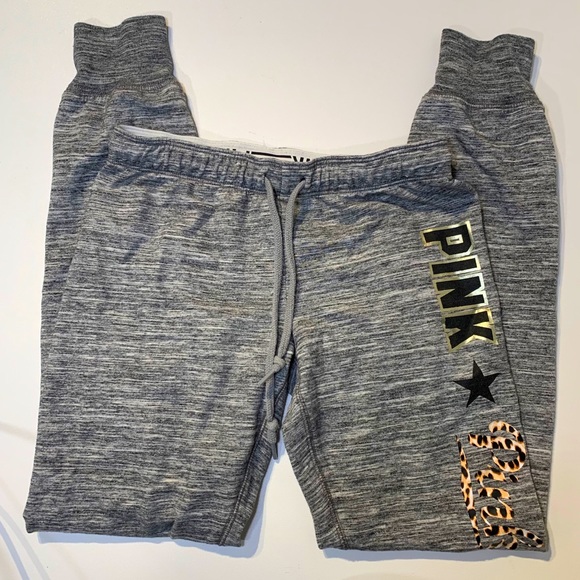 PINK Victoria's Secret Pants - PINK Women’s Gray Joggers with Logo Size XS